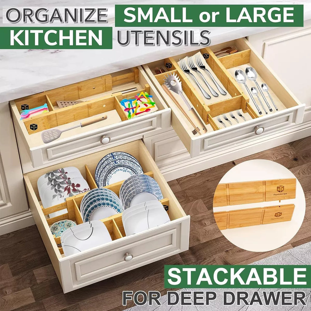 Organizador de Cajones Bambú · Natural